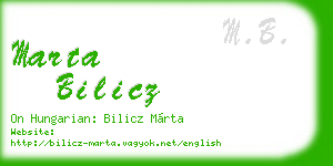 marta bilicz business card